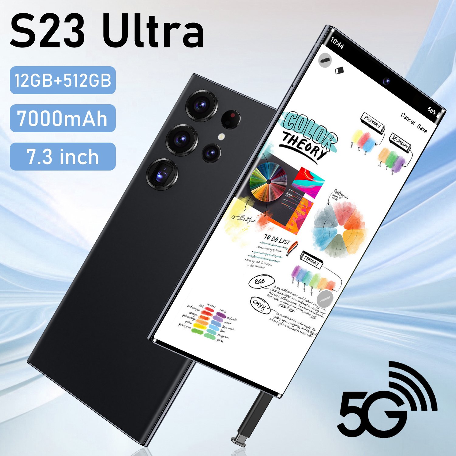 New cross-border smartphone S23+7.3 inch large screen HD pixels 3G 4G 5G Android all-in-one phone at a low price